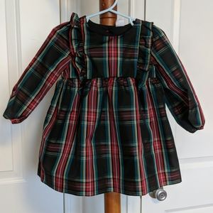 Plaid taffeta dress